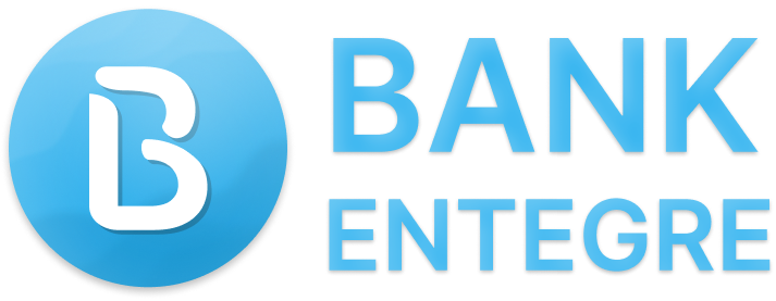 "BANKENTEGRE" yazılı mavi logo tasarımı